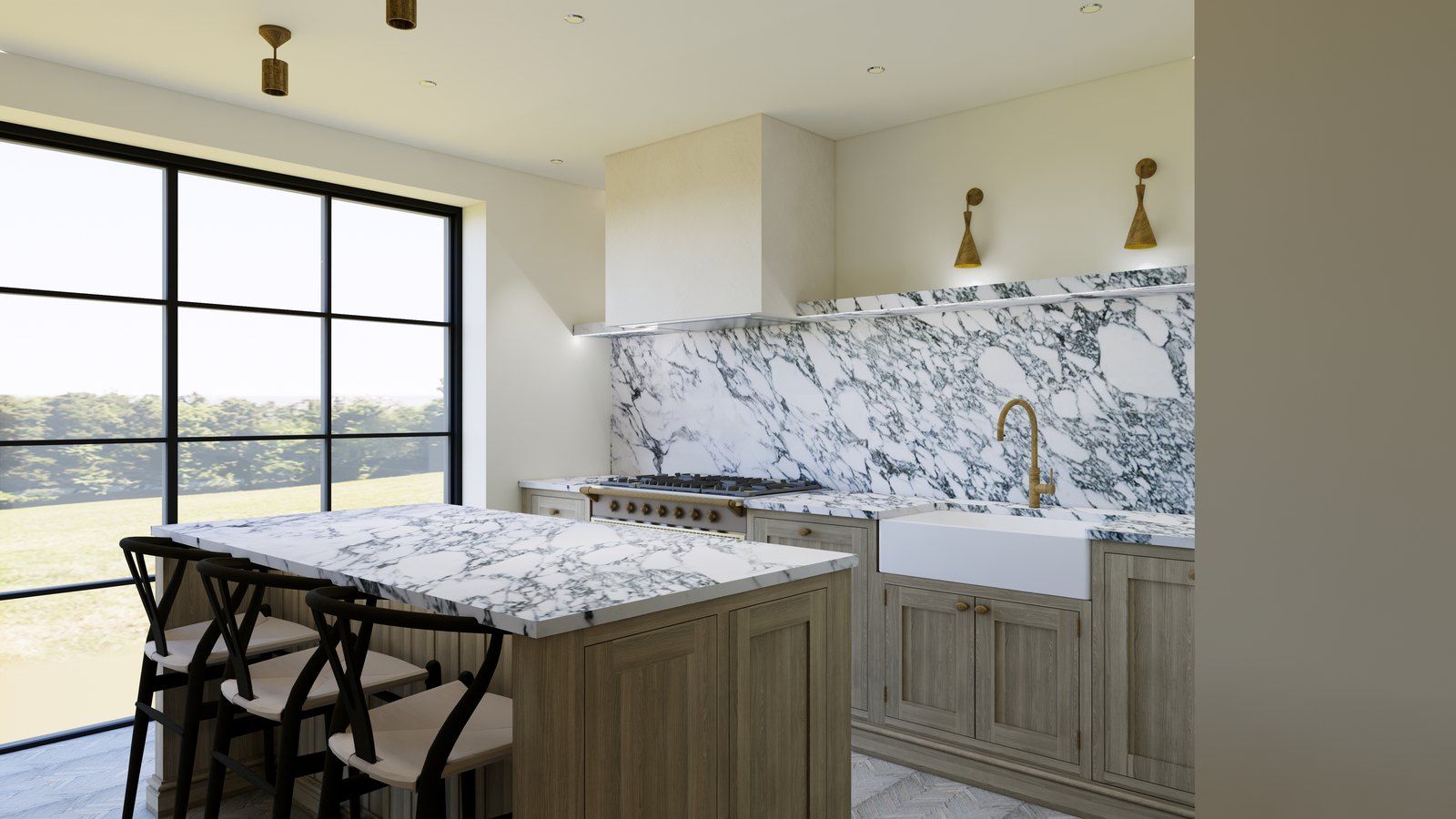 A Walk in the Park, the kitchen, render