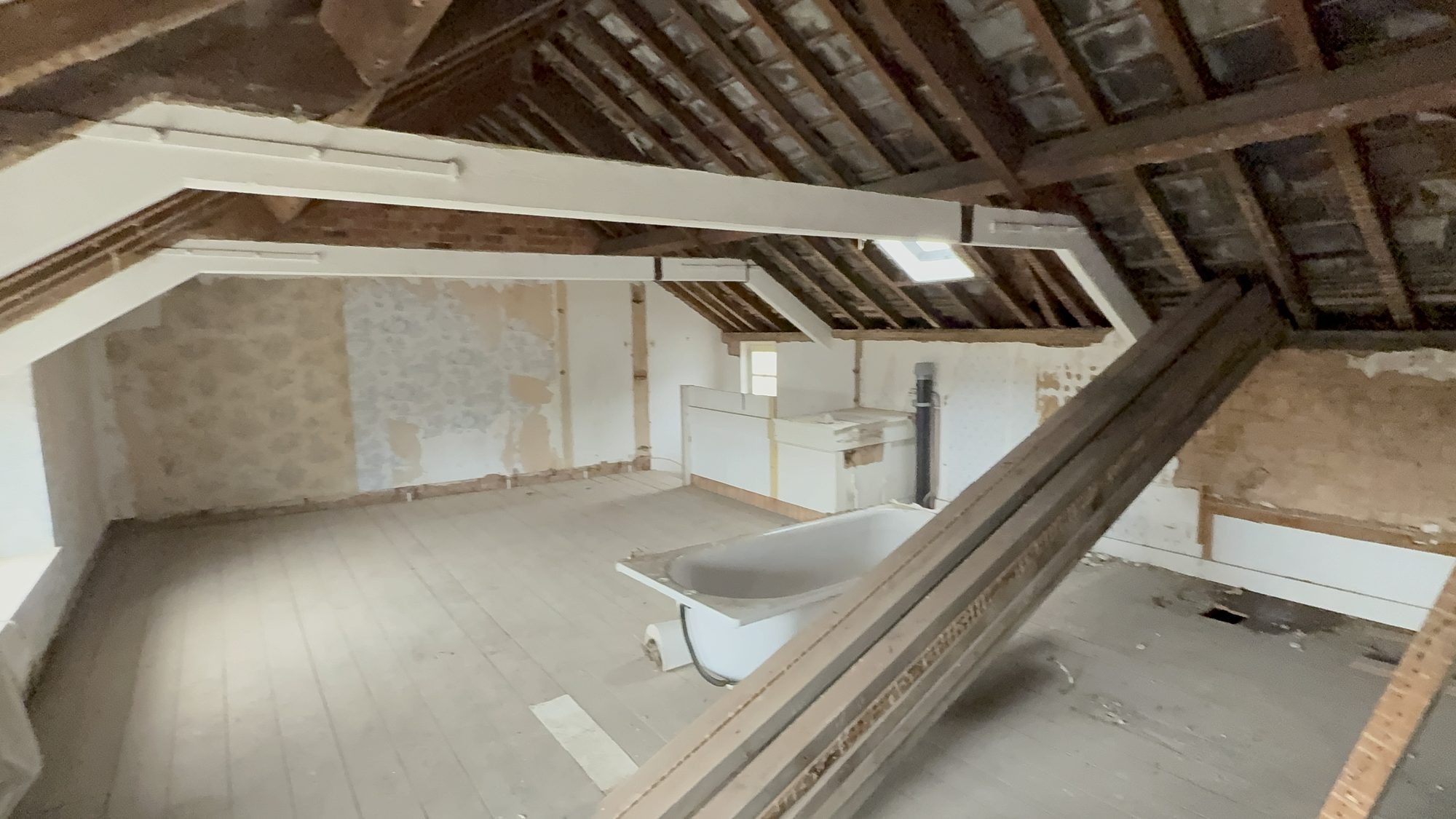 Sundial, as found: the roof space