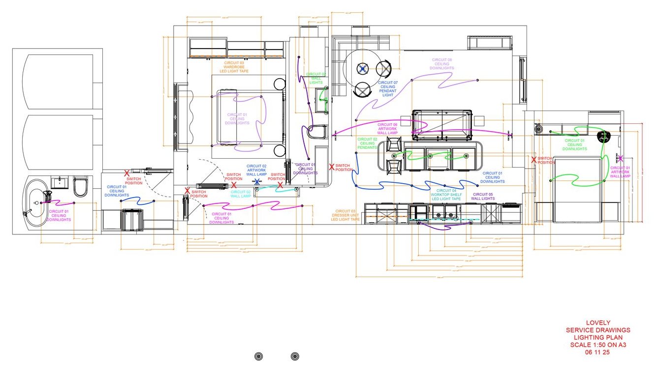 Lovely and Calm, The lighting plan