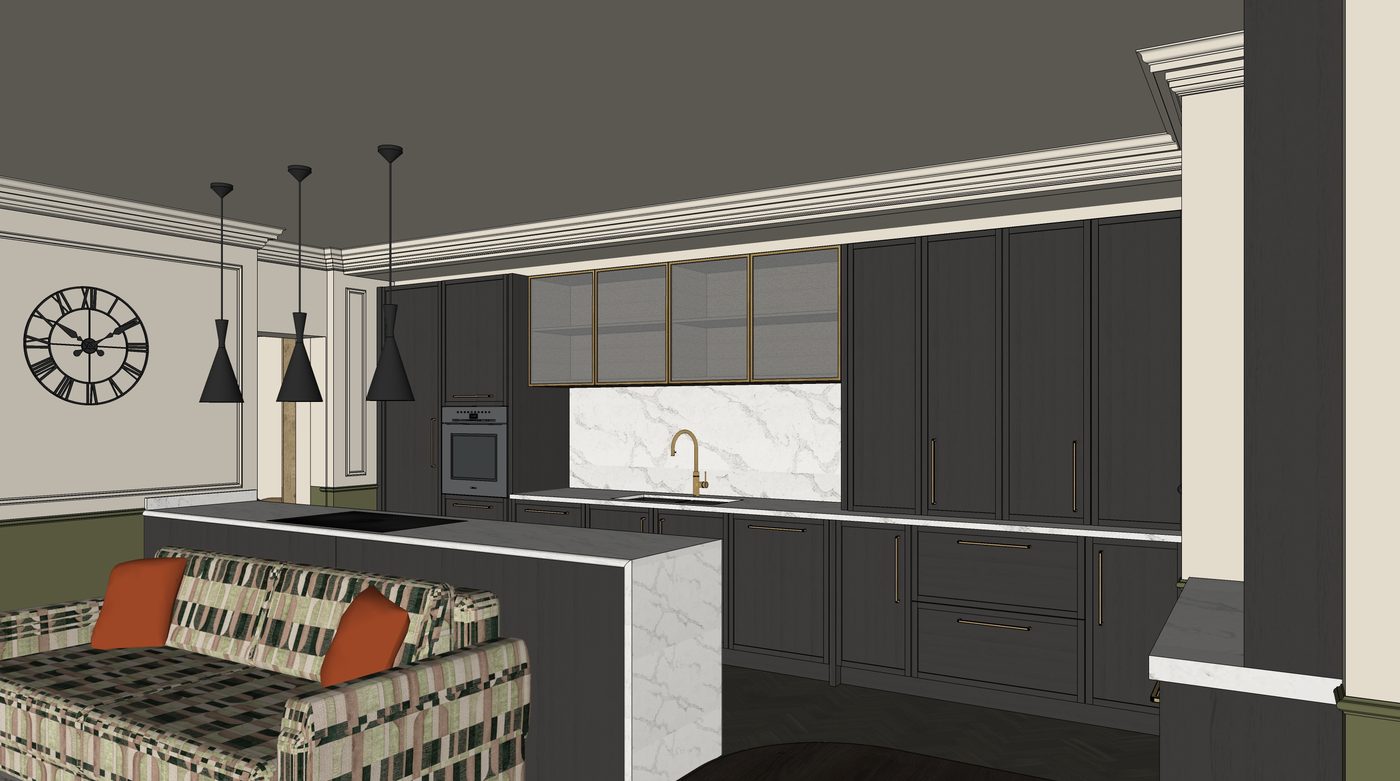 Lovely and Calm, First concept, the kitchen