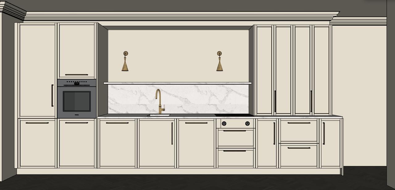 Lovely and Calm, Developed kitchen design