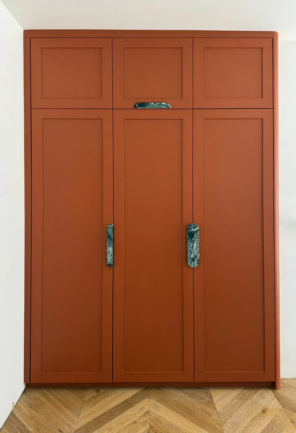 A Walk in the Park, the terracotta bedroom wardrobe