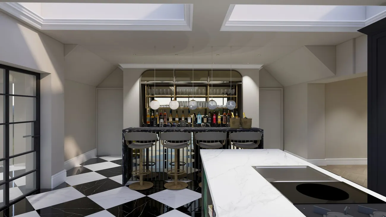 Cheshire Home Bar, created in collaboration with KC Design House