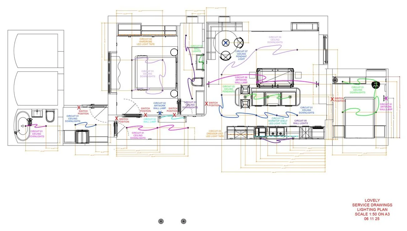 Lovely and Calm, The lighting plan