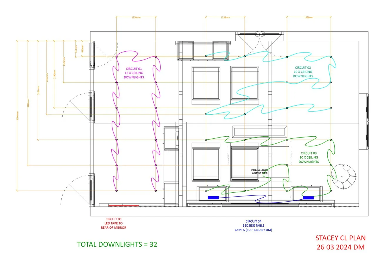 Suite Escape, The lighting plan