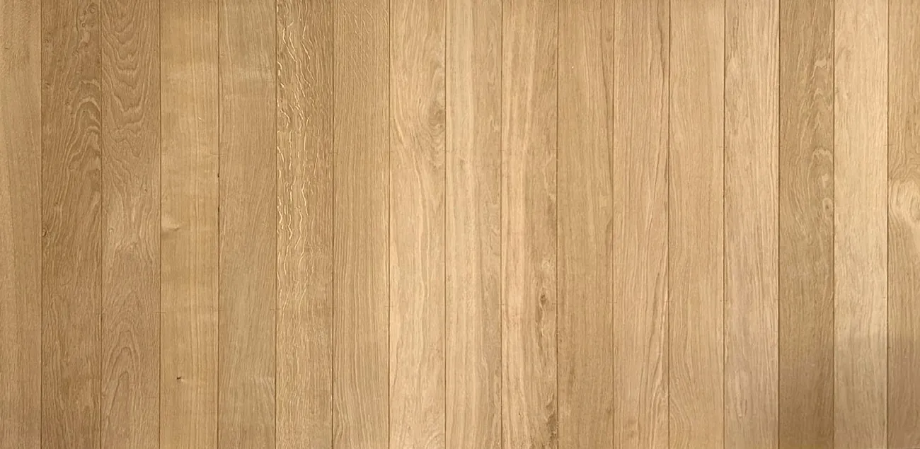 A Walk in the Park, the tongue-and-groove oak panelling for the breakfast bar, in the workshop