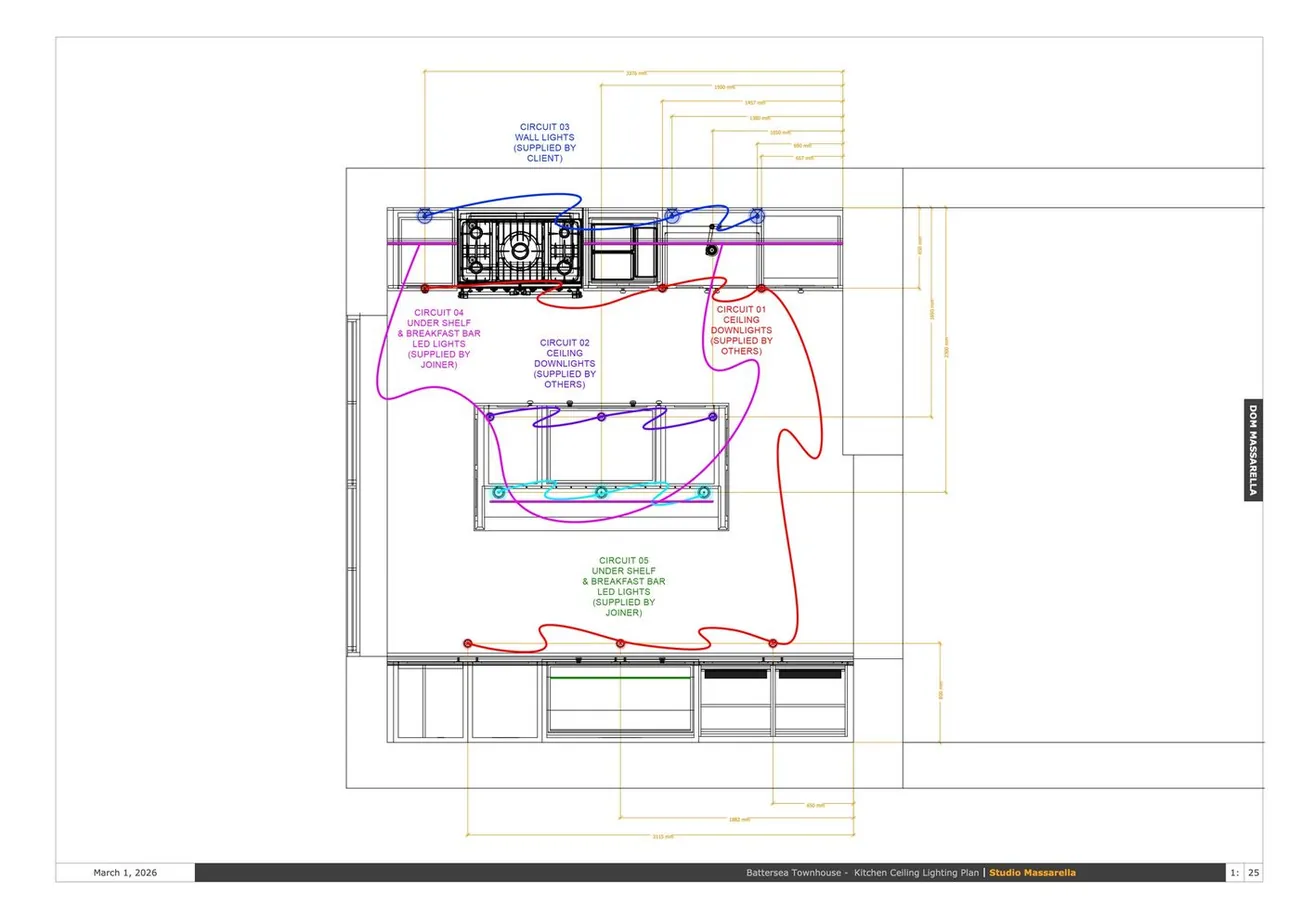 A Walk in the Park, The kitchen ceiling lighting plan