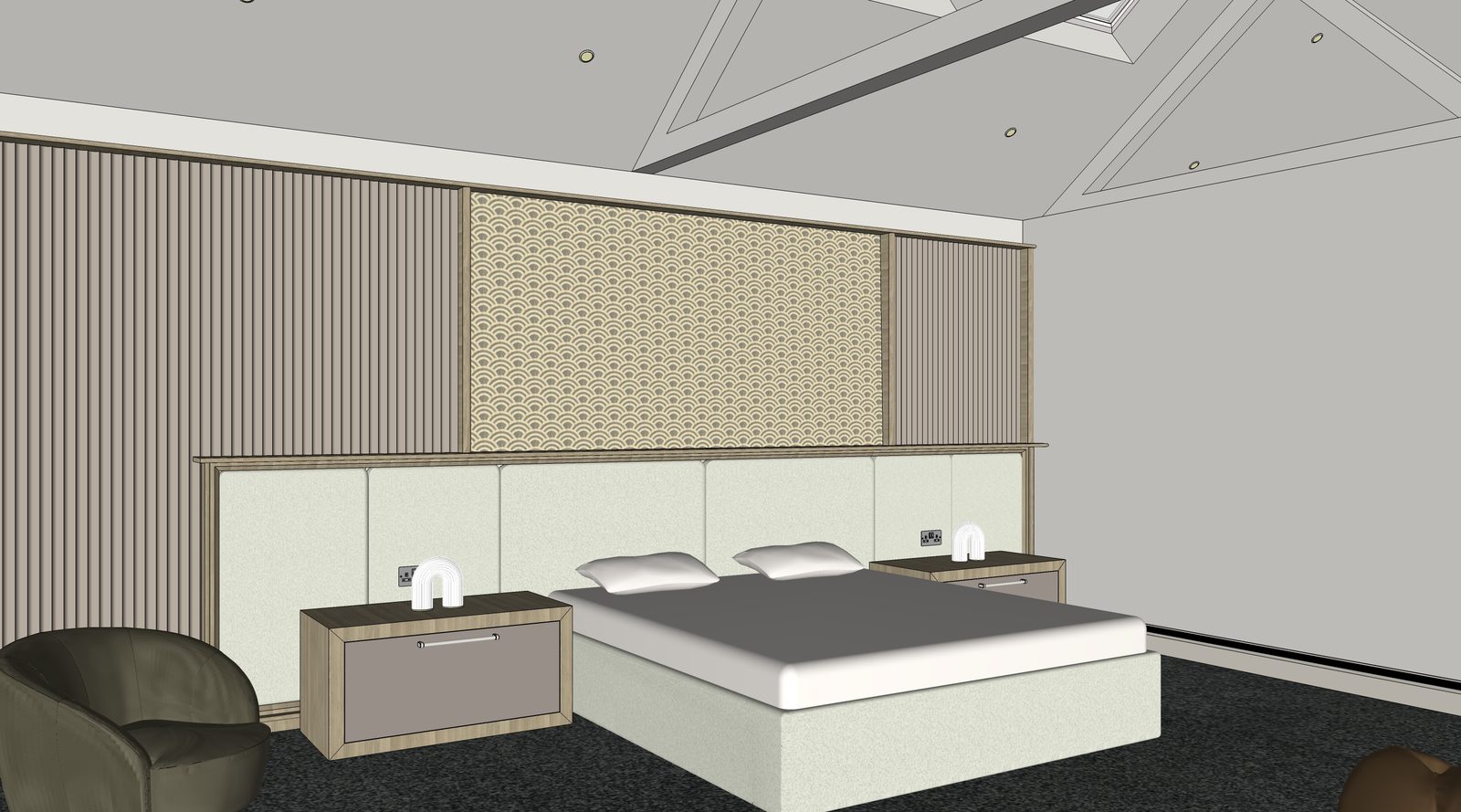 Suite Escape, The bed frame design